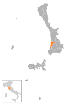 Locatie van San Vincenzo in Livorno (LI)