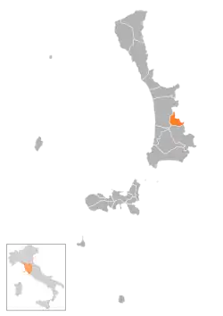 Locatie van Sassetta in Livorno (LI)