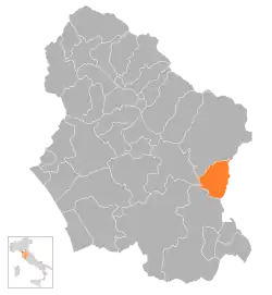 Locatie van Villa Basilica in Lucca (LU)