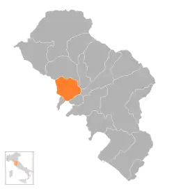 Locatie van Tresana in Massa-Carrara (MS)