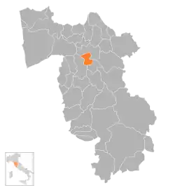 Locatie van Ponsacco in Pisa (PI)