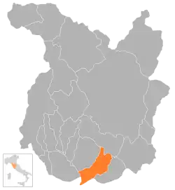 Locatie van Larciano in Pistoia (PT)