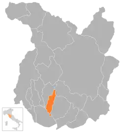 Locatie van Pieve a Nievole in Pistoia (PT)