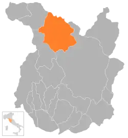 Locatie van San Marcello Pistoiese in Pistoia (PT)