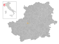 Locatie van Borgone Susa in Turijn (TO)