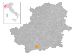 Locatie van Bricherasio in Turijn (TO)