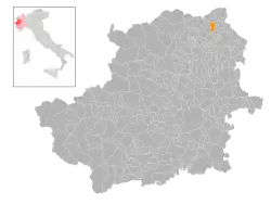 Locatie van Brosso in Turijn (TO)