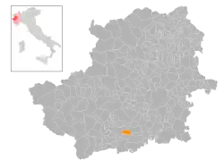 Locatie van Buriasco in Turijn (TO)