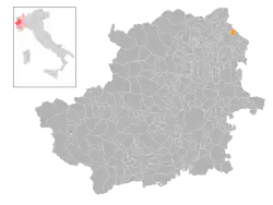 Locatie van Burolo in Turijn (TO)