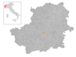 Locatie van Buttigliera Alta in Turijn (TO)
