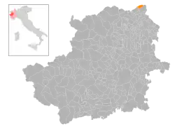 Locatie van Carema in Turijn (TO)