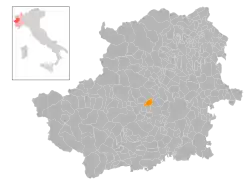 Locatie van Caselette in Turijn (TO)