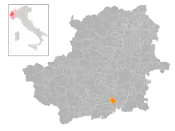 Locatie van Castagnole Piemonte in Turijn (TO)