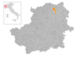 Locatie van Castelnuovo Nigra in Turijn (TO)