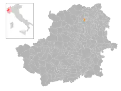 Locatie van Chiesanuova in Turijn (TO)