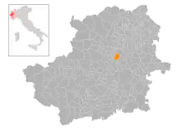 Locatie van Cirié in Turijn (TO)