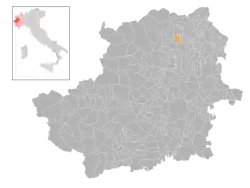 Locatie van Colleretto Castelnuovo in Turijn (TO)