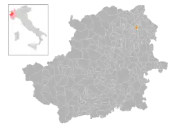 Locatie van Colleretto Giacosa in Turijn (TO)