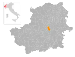 Locatie van Druento in Turijn (TO)