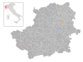 Locatie van Feletto in Turijn (TO)