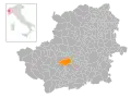 Locatie van Giaveno in Turijn (TO)
