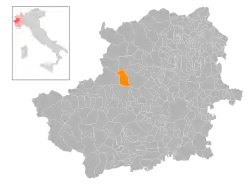 Locatie van Lemie in Turijn (TO)