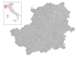 Locatie van Loranzè in Turijn (TO)