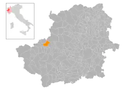 Locatie van Mompantero in Turijn (TO)