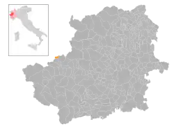 Locatie van Moncenisio in Turijn (TO)