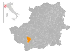 Locatie van Perrero in Turijn (TO)