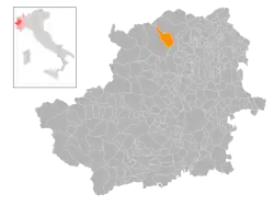 Locatie van Ribordone in Turijn (TO)