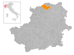 Locatie van Ronco Canavese in Turijn (TO)