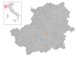 Locatie van Rosta in Turijn (TO)