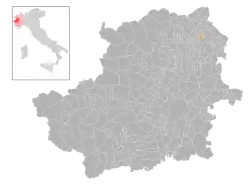 Locatie van Samone in Turijn (TO)