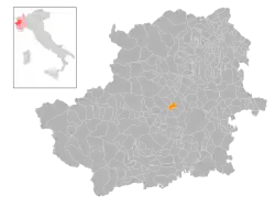 Locatie van San Gillio in Turijn (TO)