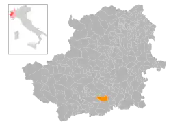 Locatie van Scalenghe in Turijn (TO)