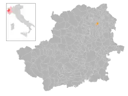Locatie van Torre Canavese in Turijn (TO)