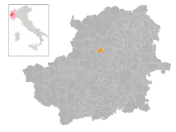 Locatie van Traves in Turijn (TO)