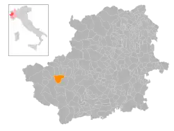 Locatie van Usseaux in Turijn (TO)