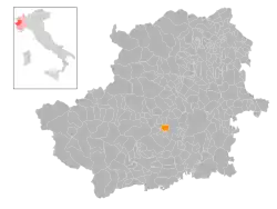 Locatie van Villarbasse in Turijn (TO)