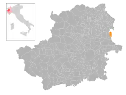 Locatie van Villareggia in Turijn (TO)