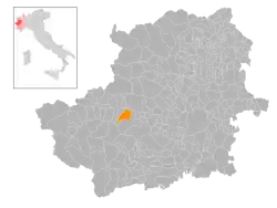 Locatie van Villar Focchiardo in Turijn (TO)