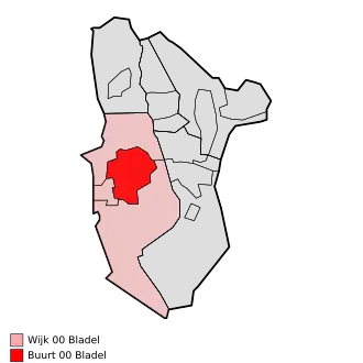 Kaart van Bladel