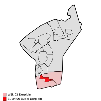 Kaart van Budel-Dorplein