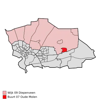 Kaart van Oude Molen