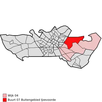 Kaart van IJzevoorde