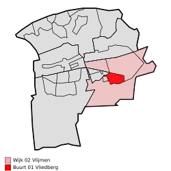 Statistische afbakening van Vliedberg volgens het CBS (2008)