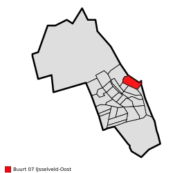 Locatie van IJsselveld-Oost binnen IJsselstein