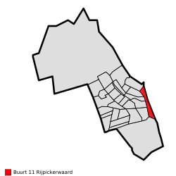 Locatie van Rijpickerwaard binnen IJsselstein