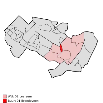 Kaart van Breedeveen